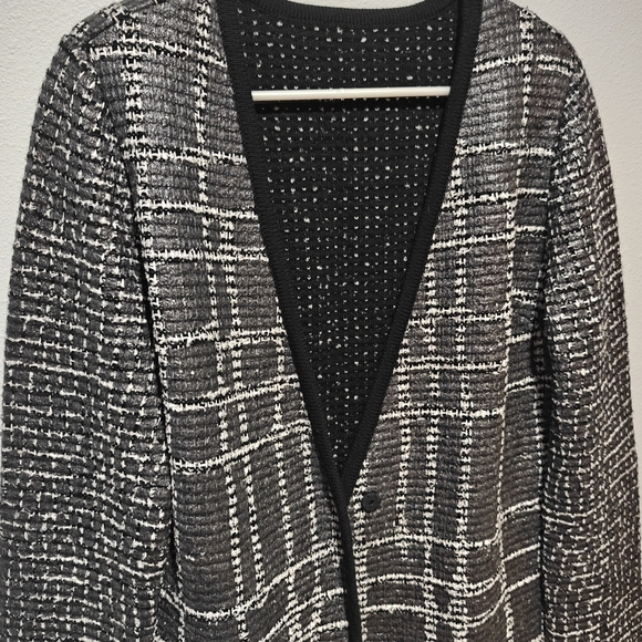 Escada Strikejacke Knit Cardigan Sweater Size 38 Tweed Coco Luxury - Picture 3 of 12